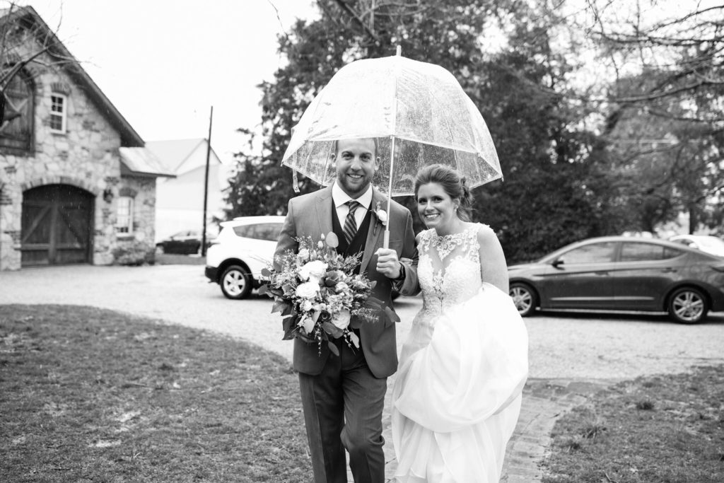 Fairview Heights, Illinois Rainy Wedding Day Photo