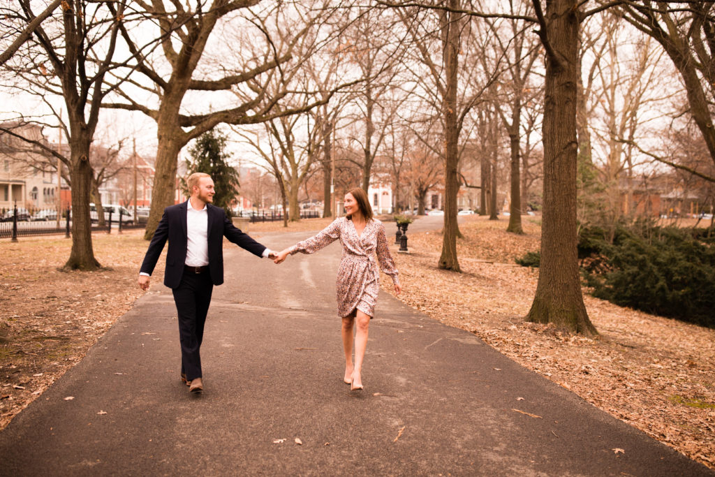 Tim and Ellie, Lafayette Square Park, St. Louis, Missouri Engagement Photo